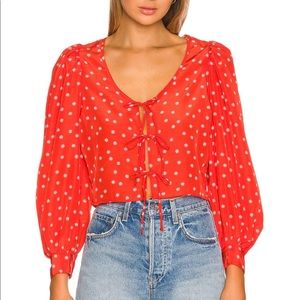 LEVI'S Fawn Tie Blouse in Daisy Foulard Enamel